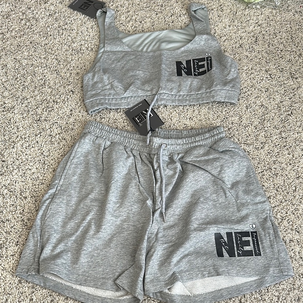 Gray Two-Piece Athletic Set